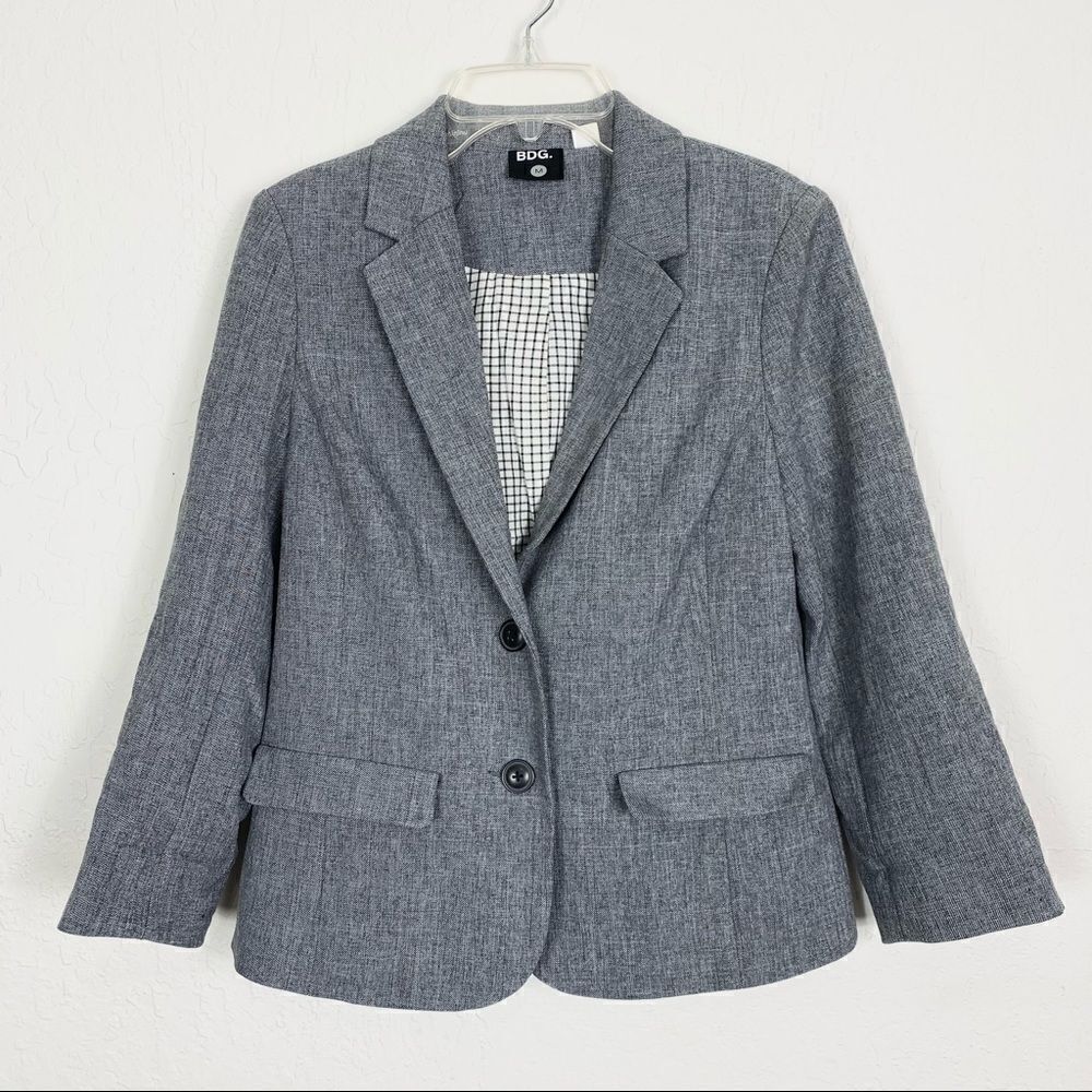 BDG Grey Double Button Blazer Jacket